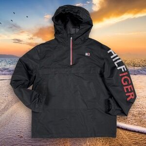 👕 Tommy Hilfiger Boy's XL (18/20) Retro Lightweight Popover Jacket - Black